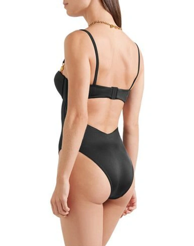 Shop Versace One-piece Swimsuits In Black