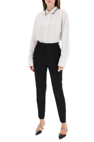 Shop N°21 Cropped Classic Trousers In Black
