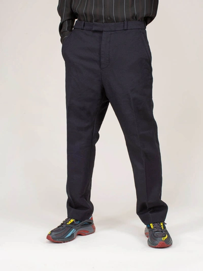 Shop Oamc Idol Pant Garment Dyed Navy In Blue