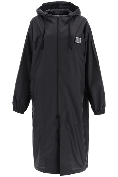 Shop Acne Studios Face Raincoat In Black