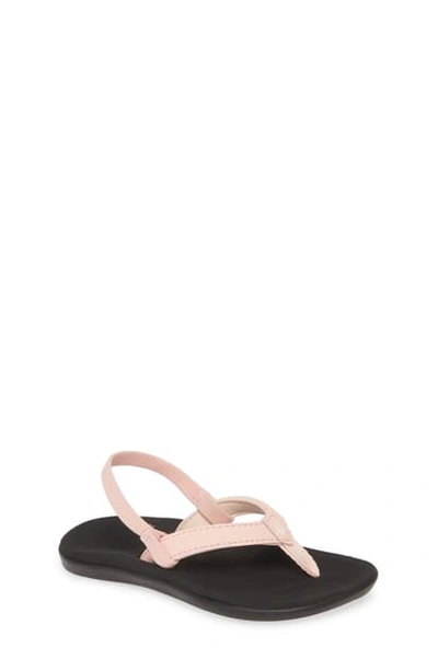 Shop Olukai Ho'opio Flip Flop In Seashell/ Black