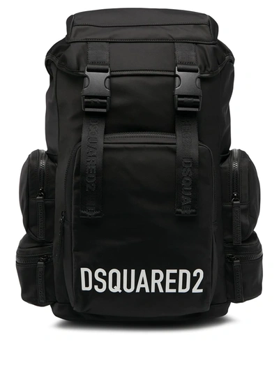 Shop Dsquared2 Logo-print Backpack In 黑色