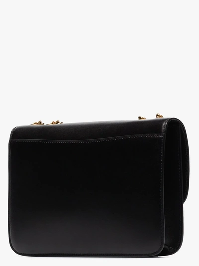 Shop Saint Laurent Black Tuc Leather Shoulder Bag
