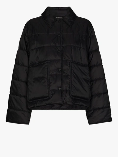 Shop Givenchy Logo Puffer Jacket In Black