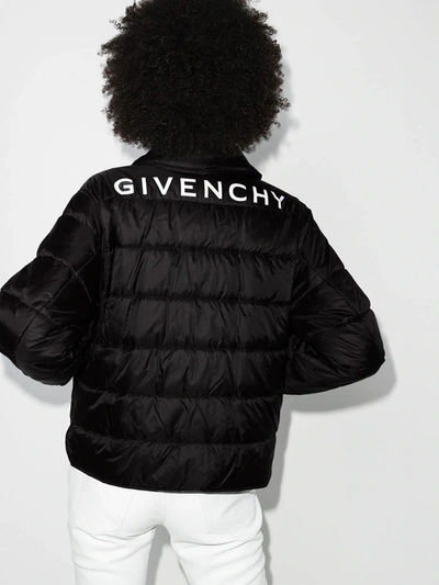 Shop Givenchy Logo Puffer Jacket In Black