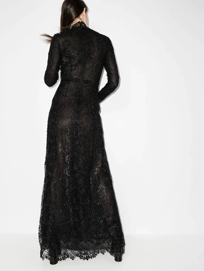 Shop Tom Ford Black Lace Maxi Dress