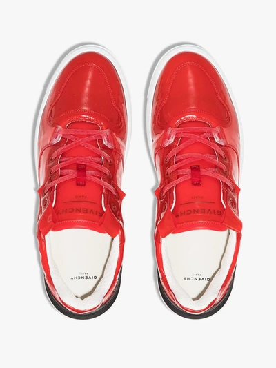Shop Givenchy Wing Transparent Overlay Sneakers In Red