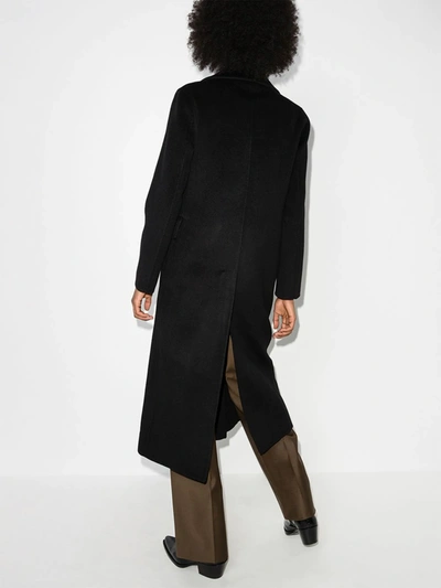 Shop Nanushka Lana Double-breasted Wool Coat In Black