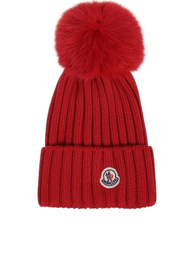 Shop Moncler Hat In Red