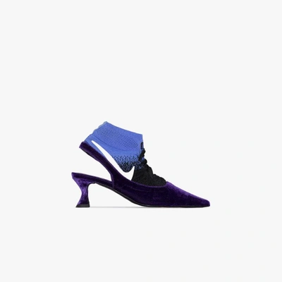 Shop Ancuta Sarca X Nike Purple 65 Sock Insert Pumps