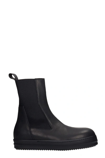 Shop Rick Owens Bozo Sneaks Low Heels Ankle Boots In Black Leather