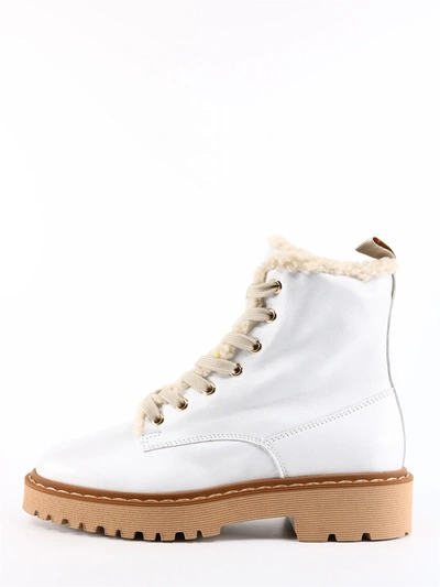 Shop Hogan Shearling Boot White