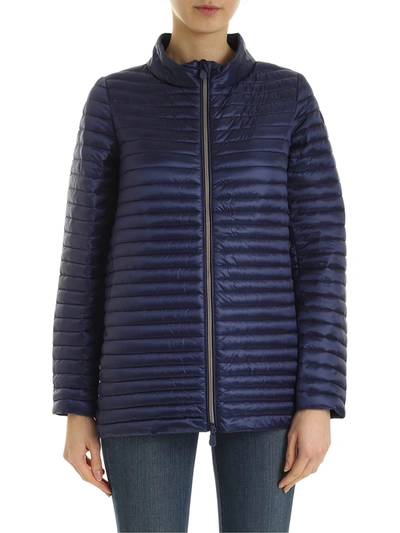 Shop Save The Duck Quilted Down Jacket In Blue