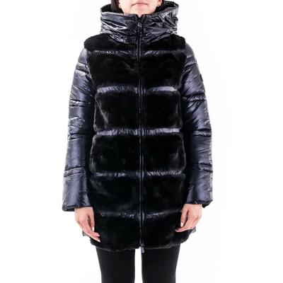 Shop Save The Duck Coat In Black
