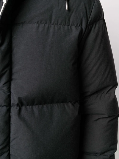 Shop Ami Alexandre Mattiussi Mid-length Down Jacket In Black