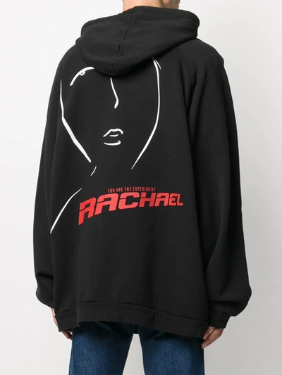 Raf Simons Distressed Life On Mars-print Hoodie In Black