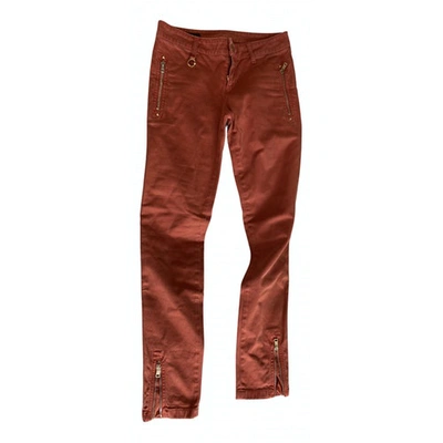 Pre-owned Gucci Straight Pants In Orange