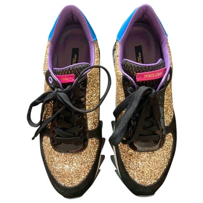 Pre-owned Dolce & Gabbana Multicolour Glitter Trainers