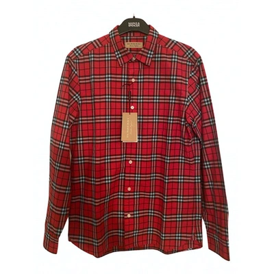 Pre-owned Burberry Red Cotton Shirts