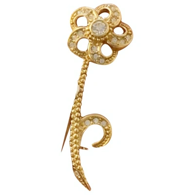 Pre-owned Dior Gold Metal Pins & Brooches