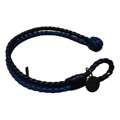 Pre-owned Bottega Veneta Blue Leather Bracelet