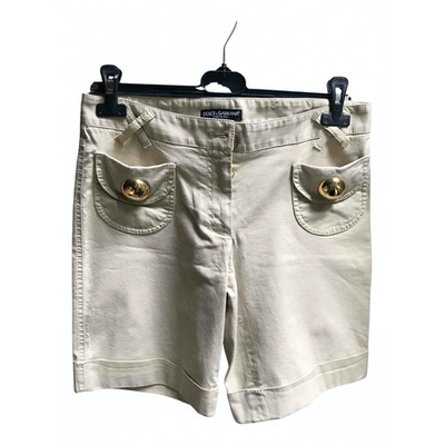 Pre-owned Dolce & Gabbana Beige Cotton Shorts