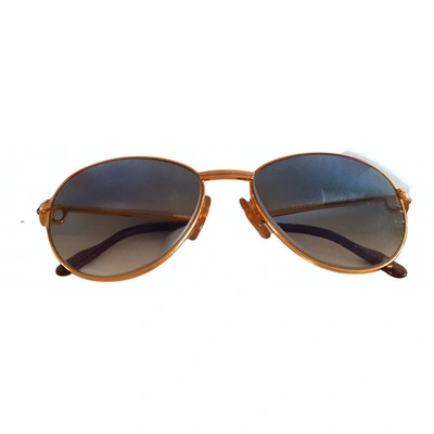 Pre-owned Cartier Santos Navy Sunglasses