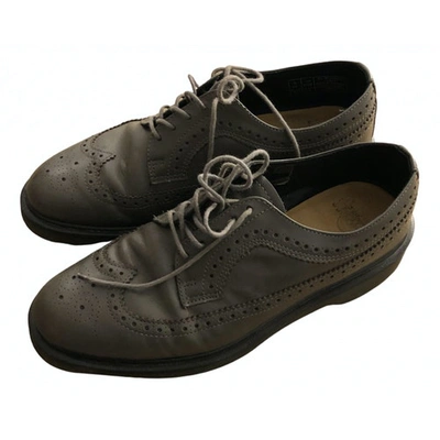 Pre-owned Dr. Martens' 3989 (brogue) Leather Lace Ups In Grey