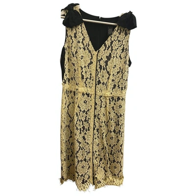 Pre-owned Marc Jacobs Yellow Lace Dress