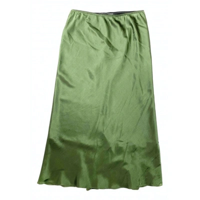 Pre-owned Dorothee Schumacher Green Silk Skirt