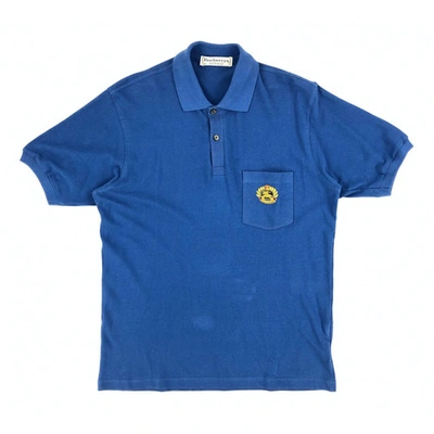 Pre-owned Burberry Blue Cotton Polo Shirts