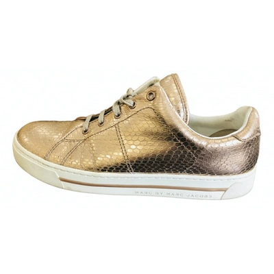 Pre-owned Marc By Marc Jacobs Metallic Leather Trainers