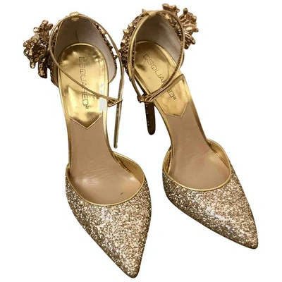 Pre-owned Dsquared2 Gold Glitter Heels