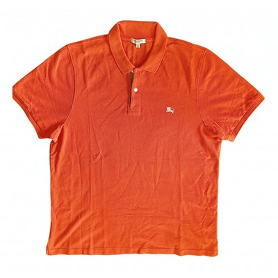 BURBERRY Pre-owned Polo Shirt In Orange