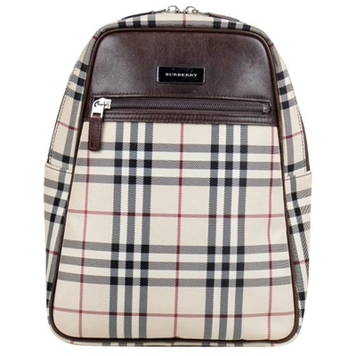 Pre-owned Burberry Beige Cloth Backpack