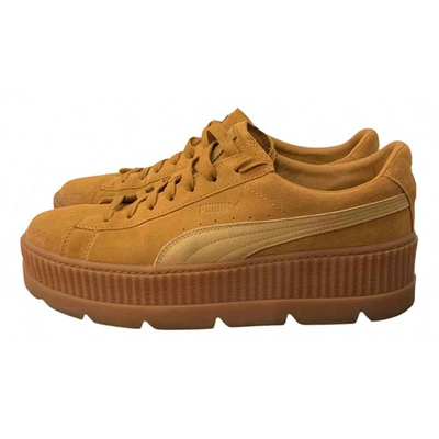 Pre-owned Fenty X Puma Camel Suede Trainers