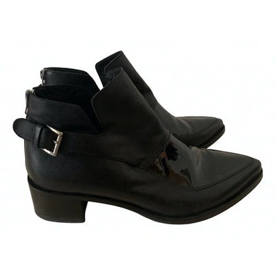 Pre-owned Hope Black Leather Ankle Boots