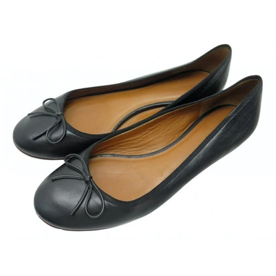 Pre-owned Celine Black Leather Ballet Flats