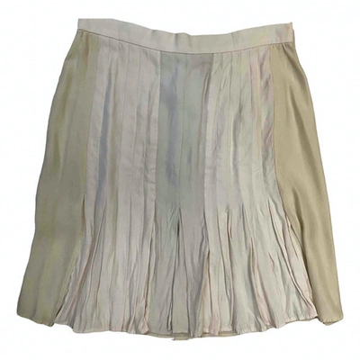 Pre-owned Stella Mccartney Silk Mid-length Skirt In Yellow