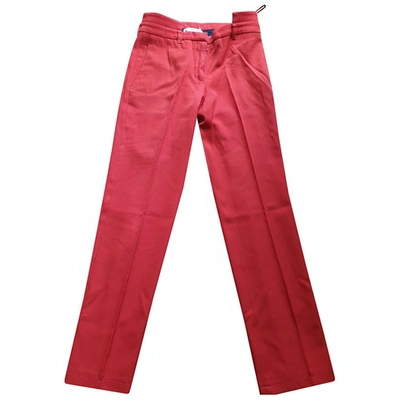 Pre-owned Givenchy Red Wool Trousers