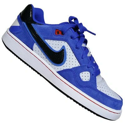 Pre-owned Nike Sb Dunk  Blue Leather Trainers