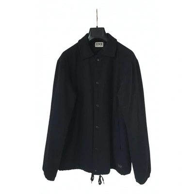 Pre-owned Edwin Wool Coat In Blue