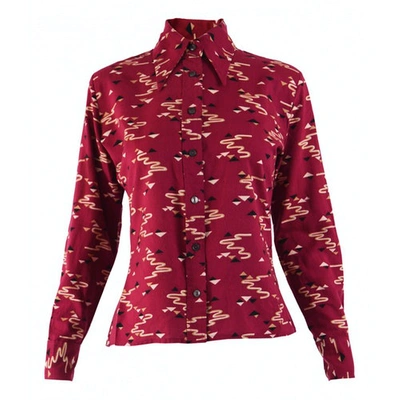 Pre-owned Pierre Cardin Red Synthetic Top