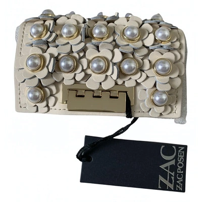Pre-owned Zac Posen Beige Leather Clutch Bag