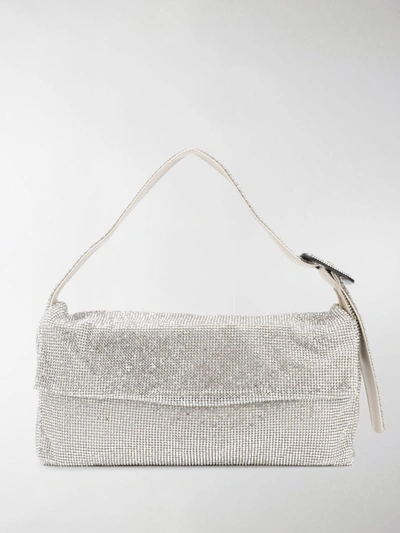 Shop Benedetta Bruzziches Crystal Shoulder Bag In Silver