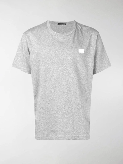 Shop Acne Studios Logo Short-sleeve T-shirt In Grey