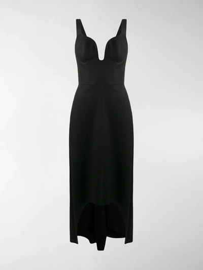 Shop Alexander Mcqueen Bustier Neckline High-low Dress In Black