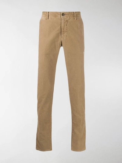 Shop Incotex Slim Fit Chinos In Brown