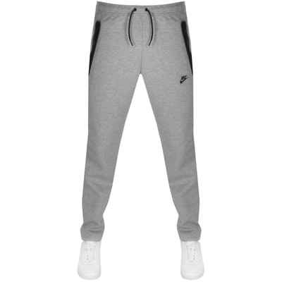 Shop Nike Tech Fleece Logo Jogging Bottoms Grey