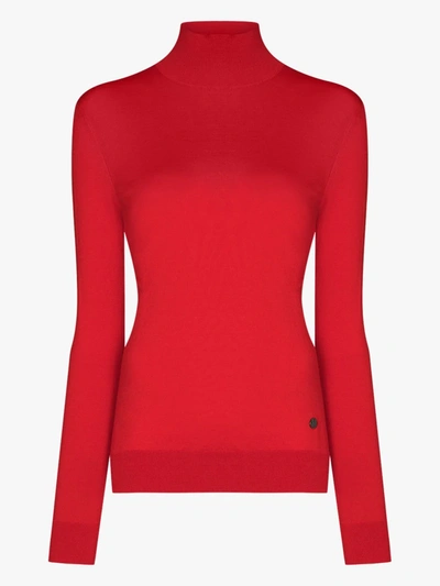 Shop Givenchy Fitted Turtleneck Sweater In Red